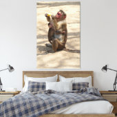 モンキー – マザーズ朝食 キャンバスプリント (インサイチュ (寝室))