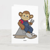 モンキー・メカニックがレンチを持って カード (裏面)