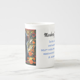 モンキー – 中国の〔占星術の〕十二宮図 ボーンチャイナマグカップ