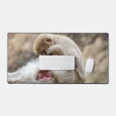 モンキー、楽しく過ごす旅 デスクマット (キーボード&マウス)