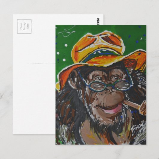 モンキー – 紳士 ポストカード (正面/裏面)