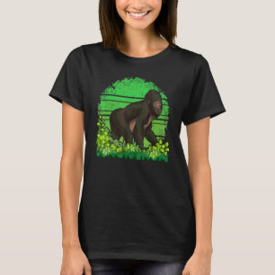 モンキー 野生動物 ゴリラ 類人猿 レトロ ゴリラ Tシャツ