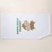 モンキー – 間抜けビーチタオル ビーチタオル (正面)