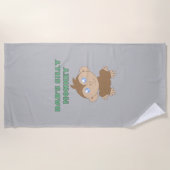 モンキー – 間抜けビーチタオル ビーチタオル (正面)