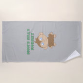 モンキー – 間抜けビーチタオル ビーチタオル (正面)