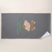 モンキー – 間抜けビーチタオル ビーチタオル (正面)