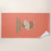 モンキー – 間抜けビーチタオル ビーチタオル (正面)