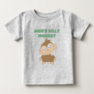 モンキー – 間抜けベビー素晴らしジャージーTシャツ ベビーTシャツ