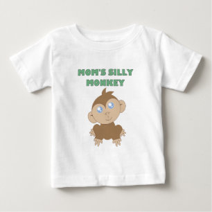 モンキー – 間抜けベビー素晴らしジャージーTシャツ ベビーTシャツ