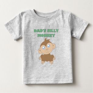 モンキー – 間抜けベビー素晴らしジャージーTシャツ ベビーTシャツ
