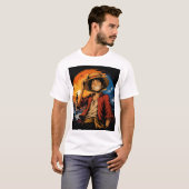モンキー・D・ルフィ アニメTシャツ - 豪快な海賊 Tシャツ (正面フル)