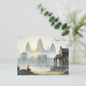 モンクアットアンコールワットカンボジアサンライズ ポストカード (スタンド正面)