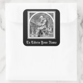 モンクアット中世書ズデスク蔵書票 スクエアシール (バッグ)