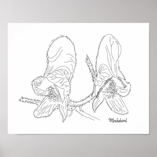 モンクショッドイラストレーション ポスター (正面)
