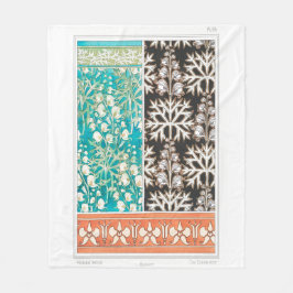 モンクショッド・ヴォルフスベン植物アールヌーボー・ヴェルヌイユ フリースブランケット