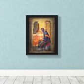 モンクスタディ聖なる書物、 経典 キャンバスプリント (インサイチュ (ウッドフロア))