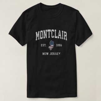モンクレアニュージャージーNJヴィンテージアメリカ国旗スポール Tシャツ