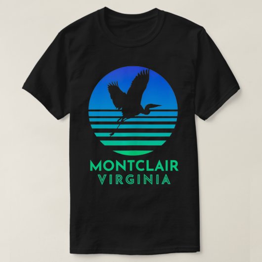 モンクレアバージニアヘロンブルーサンセット Tシャツ (デザイン正面)