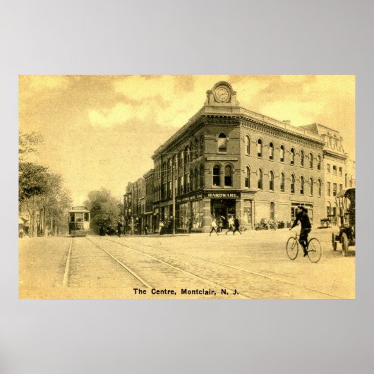 モンクレア， NJクレーン建物, 1915ヴィンテージ ポスター (正面)