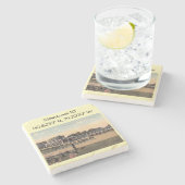 モンクレアNJヴィンテージラクワナRR駅 ストーンコースター (横)