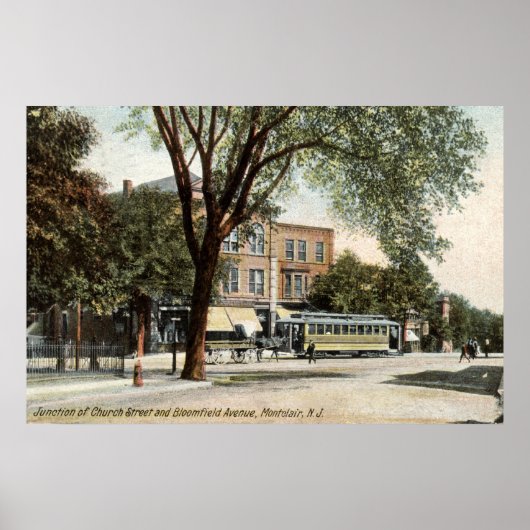 モンクレアNJ 1908ヴィンテージ ポスター (正面)