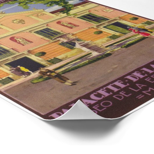 モンクロアスペイン宮殿ヴィンテージ旅行ポスター ポスター (角)