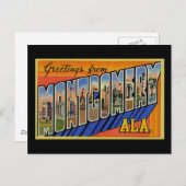 モンゴメリーアラバマからの挨拶 ポストカード (正面/裏面)