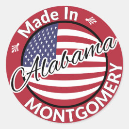 モンゴメリーアラバマ星条旗で作られた ラウンドシール