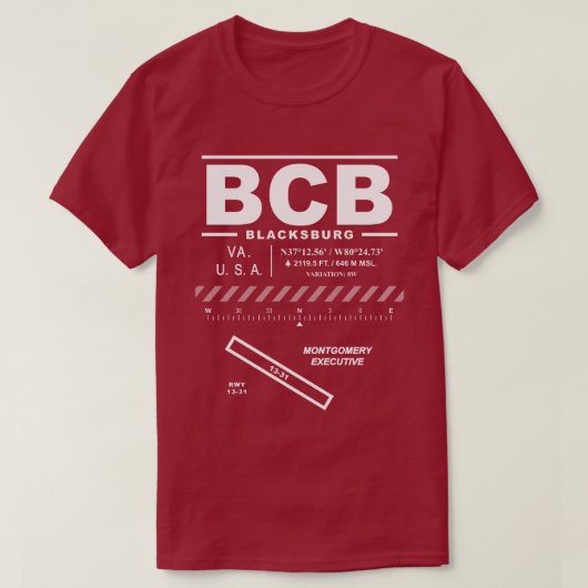 モンゴメリーエグゼクティブエアポートBCB Tシャツ (デザイン正面)