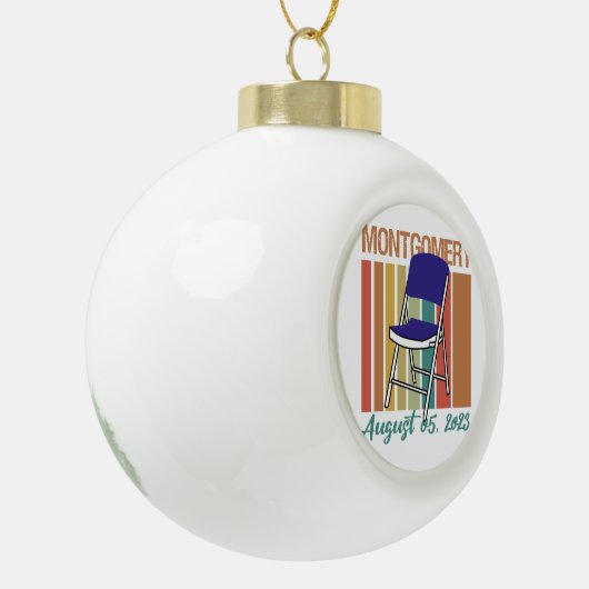 モンゴメリーブラウ折り畳み威厳がある椅子5 2023 セラミックボールオーナメント (左)