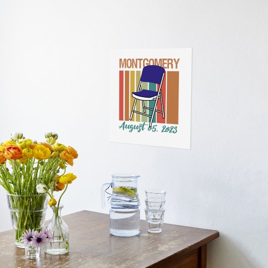 モンゴメリーブラウ折り畳み威厳がある椅子5 2023 箔ポスター (レイダウン (キッチン))