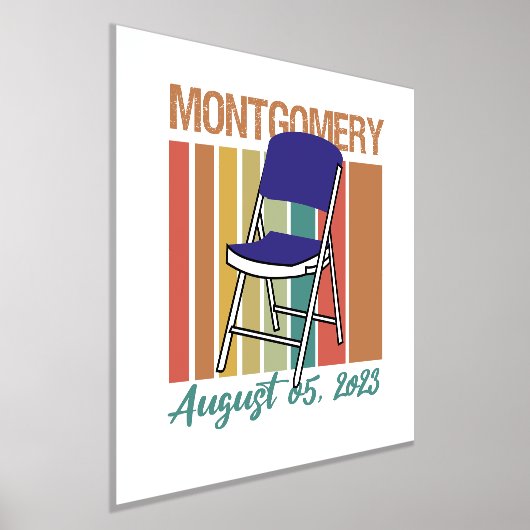 モンゴメリーブラウ折り畳み威厳がある椅子5 2023 箔ポスター (レイダウン)