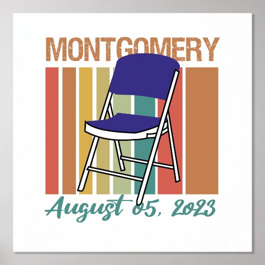 モンゴメリーブラウ折り畳み威厳がある椅子5 2023 箔ポスター (正面)