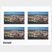 モンゴメリー、アラバマ州空中眺め 長方形シール (シート)