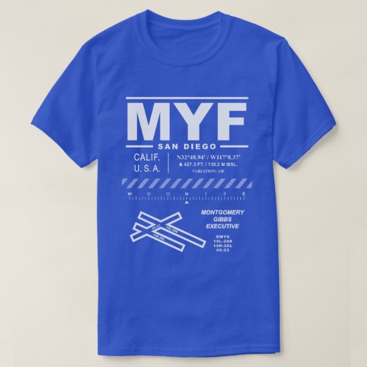モンゴメリー – ギブズのエグゼクティブエアポートMYF Tシャツ (デザイン正面)