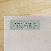 モンゴラムシックスタイリッシュスクリプトセージ差出人住所 ラベル