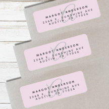 モンゴラムシックスタイリッシュスクリプトパープル差出人住所