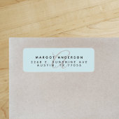 モンゴラムシックスタイリッシュスクリプトブルー差出人住所 ラベル