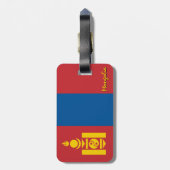 モンゴリアの荷物タグ、愛国的モンゴル国旗 ラゲッジタグ (裏面縦)