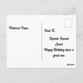 モンゴリアン・ハツカゲラの紙吹雪 ポストカード (裏面)