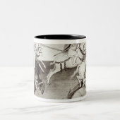 モンゴルのリーダー、Ilkhanateのkhan Hulagu ツートーンマグカップ (中央)