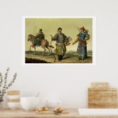 モンゴルの八旗の兵士たちチングリータ ポスター (キッチン)