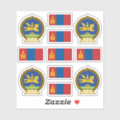 モンゴルの国旗印 シール (シート)