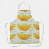 モンゴルの地図 エプロン (正面)