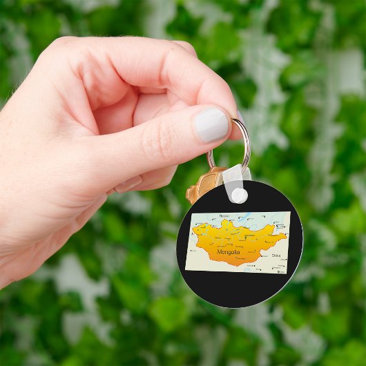 モンゴルの地図 キーホルダー
