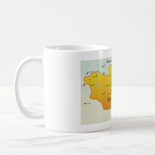 モンゴルの地図 コーヒーマグカップ (左)