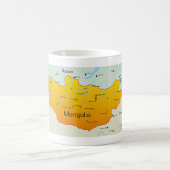 モンゴルの地図 コーヒーマグカップ