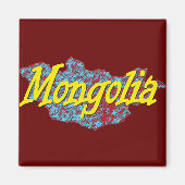 モンゴルの地図 マグネット (正面)
