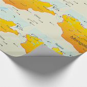 モンゴルの地図 ラッピングペーパー