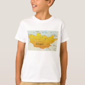 モンゴルの地図 Tシャツ (正面)